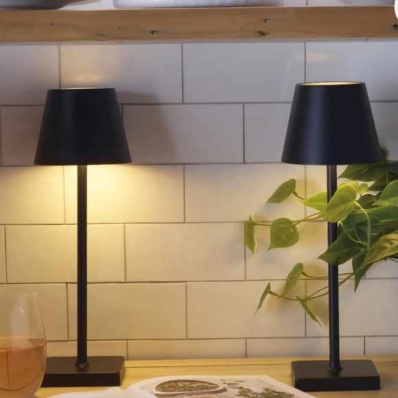 Cordless Rechargeable Set of 2 Table Lamps - Picture 2 of 9